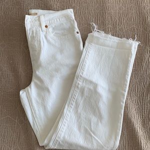 Levi’s Wedgie Straight Leg White Jeans